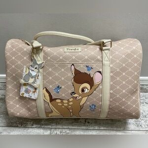 NWT Disney Bambi and Thumper Large Overnight Women's Travel Bag